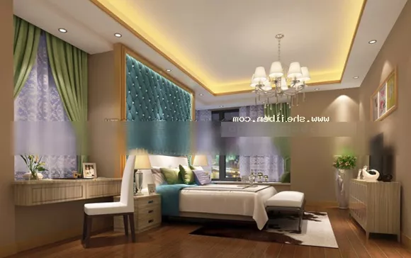 Rural Style Bedroom Design Interior 3d model Rural Style Bedroom Design Interior 3d model
