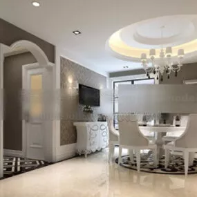 Home Dinning Space Design Interior 3d model