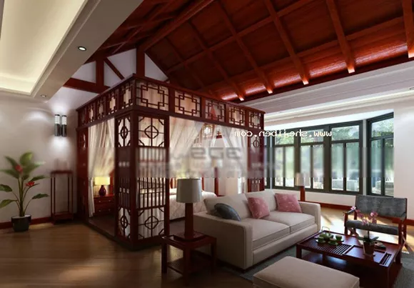 Chinese Bedroom Ceiling Design Interior 3d model Chinese Bedroom Ceiling Design Interior 3d model