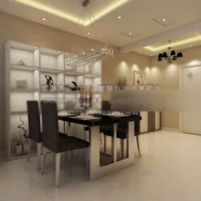 Modern House Dinning Room Design Interior 3d model