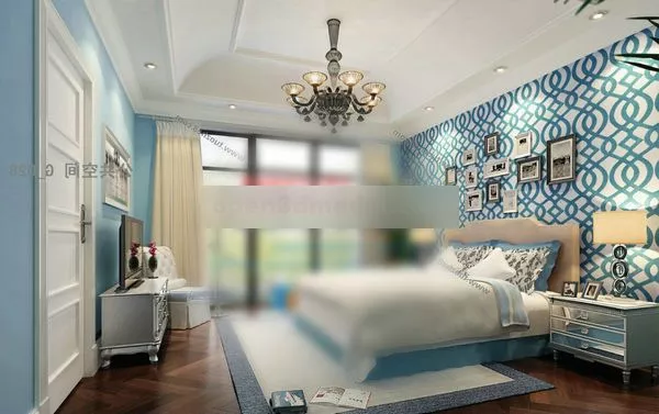 Bedroom Chandelier Design Interior 3d model Bedroom Chandelier Design Interior 3d model