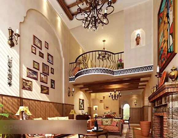 Design Of Duplex Living Room Interior 3d model Design Of Duplex Living Room Interior 3d model