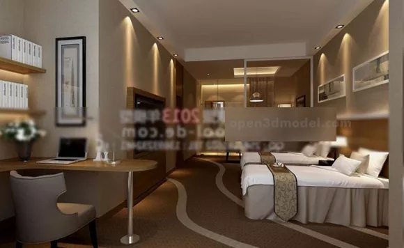 Hotel Basic Room Design Interior 3d model Hotel Basic Room Design Interior 3d model