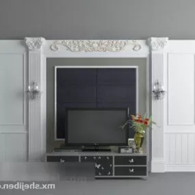 Furniture European Background Wall Design 3d model