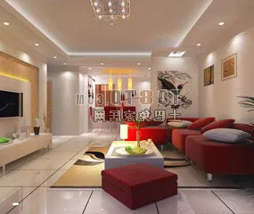 Home Modern Living Room Interior V3 3d model