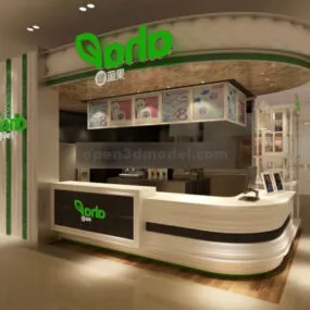 Coffee Shop Counter Bar Interior 3d model