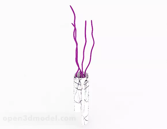 Glass Vase Color Branches 3d model Glass Vase Color Branches 3d model