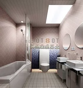 Bathroom Space For Home Interior 3d model Bathroom Space For Home Interior 3d model