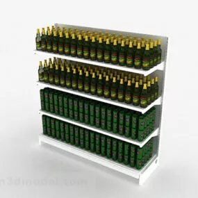 Wine Wooden Product Display Stand 3d model