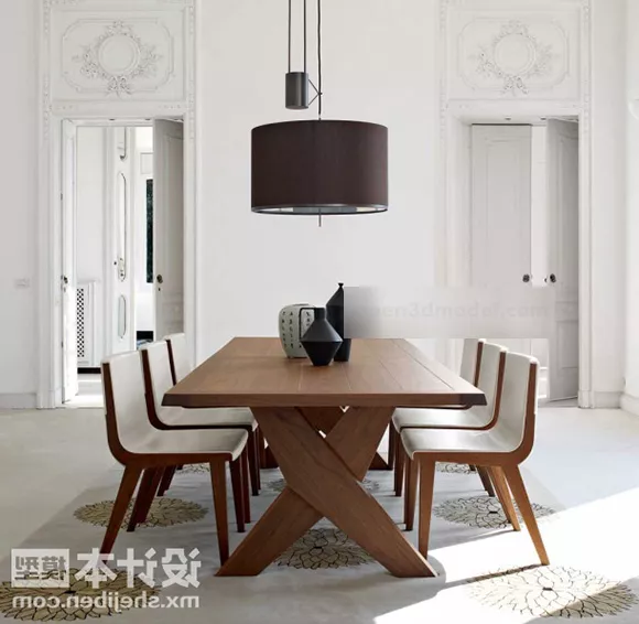 Table And Chair Combination Furniture Interior 3d model Table And Chair Combination Furniture Interior 3d model