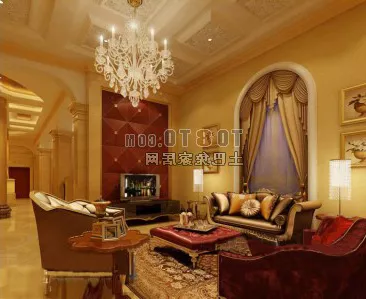 Classical Living Room Interior 3d model Classical Living Room Interior 3d model