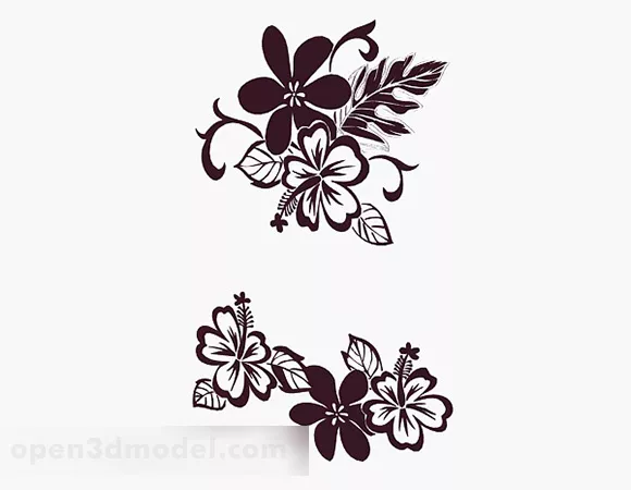 Brown Flower Pattern Wallpaper V2 3d model Brown Flower Pattern Wallpaper V2 3d model