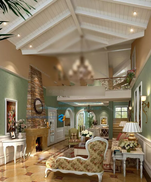 Rural Classic Living Room 3d model Rural Classic Living Room 3d model