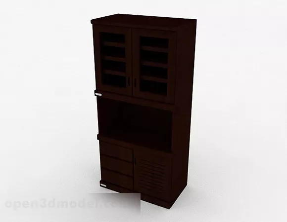 Wardrobe Vintage Carved Style 3d model