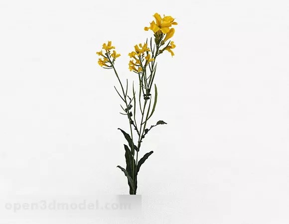 Garden Yellow Flower Plant V1 3d model Garden Yellow Flower Plant V1 3d model