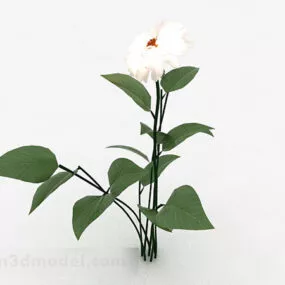 White Flower Plant V2 3d model