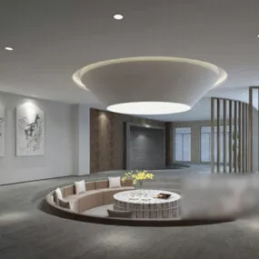 Art Center Living Room Interior 3d model