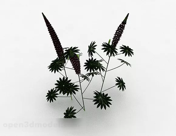 Grass Small Leaf Plant 3d model Grass Small Leaf Plant 3d model