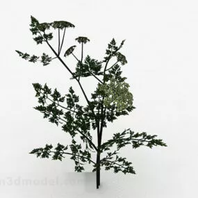 White Flower Plant V3 3d model