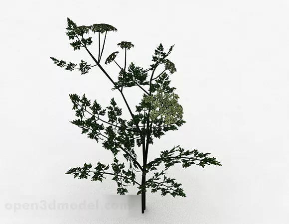 White Flower Plant V3 3d model White Flower Plant V3 3d model