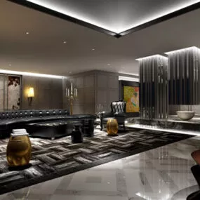 Reception Hall Interior 3d model