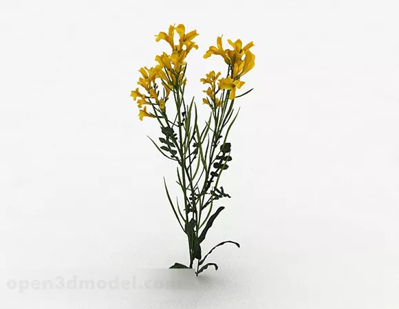 Yellow Flower Plant V2 3d model Yellow Flower Plant V2 3d model