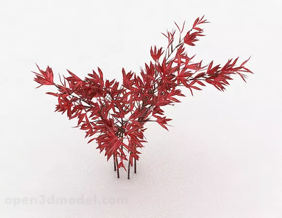 Ornamental Red Leaf Plant V1 3d model Ornamental Red Leaf Plant V1 3d model