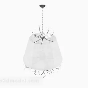 White Chandelier Decor 3d model