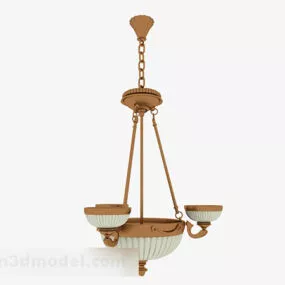 Brown chandelier 3d model