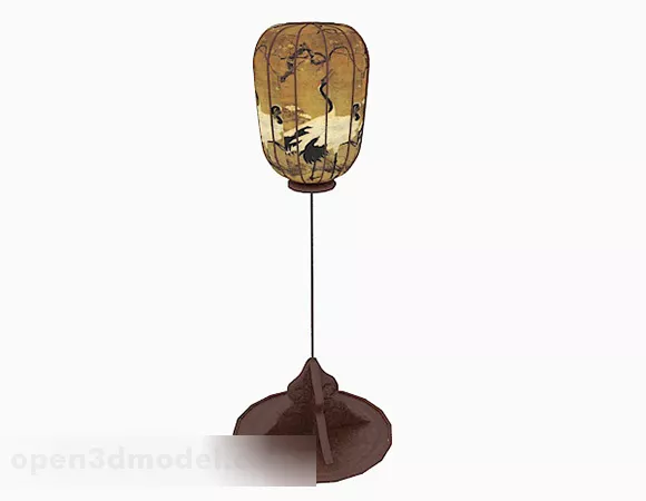 Chinese Lantern Ing Desk Lamp 3d model Chinese Lantern Ing Desk Lamp 3d model