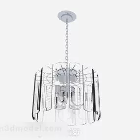 White Transparent Chandelier 3d model