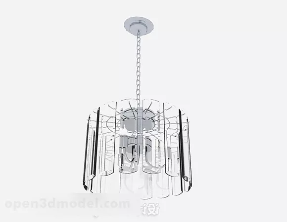 White Transparent Chandelier 3d model White Transparent Chandelier 3d model