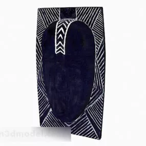 Black Carving Face Mask 3d model