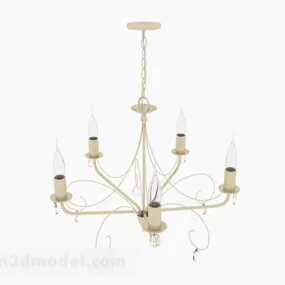 European Brown Chandelier V1 3d model