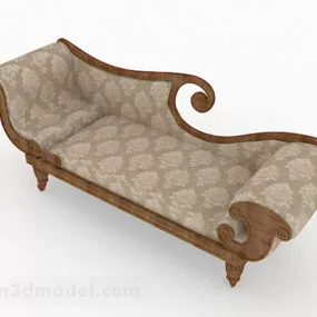 European Vintage Double Sofa 3d model