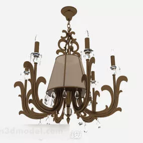 Classic Brown Chandelier 3d model