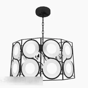 Black Chandelier Modern Design 3d model