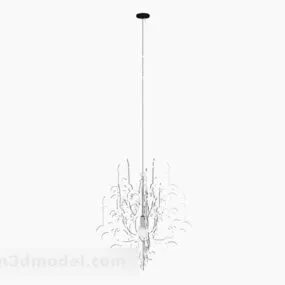 White Chandelier Modern Design 3d model