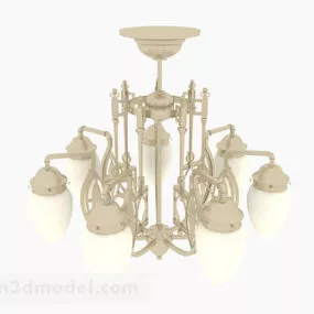 Brown Vintage Chandelier 3d model