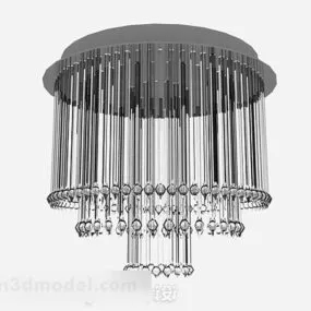 Modern Crystal Bead Curtain Chandelier 3d model