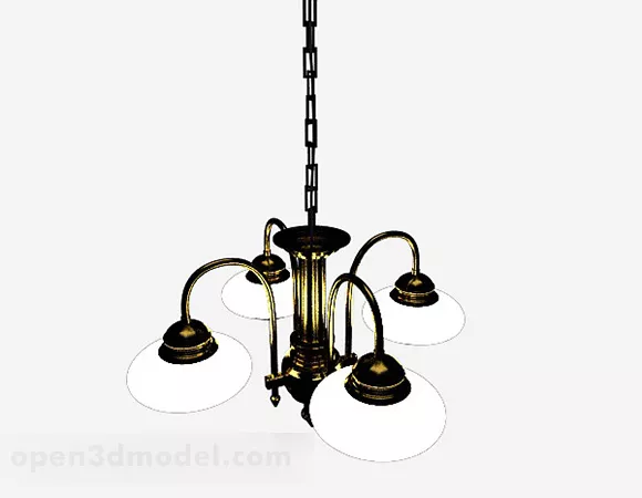 European Retro Chandelier V1 3d model European Retro Chandelier V1 3d model