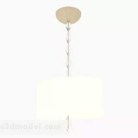 Modern White Cylindrical Chandelier V1 3d model