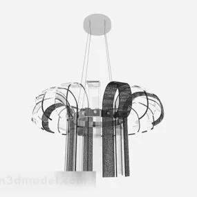 White Chandelier V2 3d model