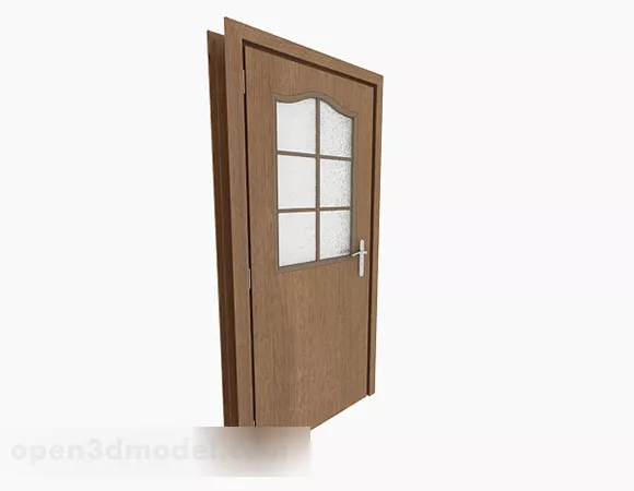 Simple Wooden Door V8 3d model Simple Wooden Door V8 3d model
