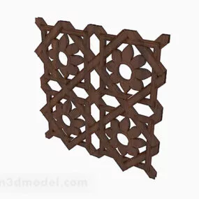Chinese Wooden Hollow Carved Window V1 3d model