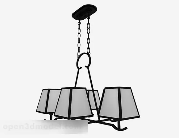 Black Chandelier 3d model Black Chandelier 3d model