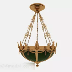 Brown European Chandelier 3d model