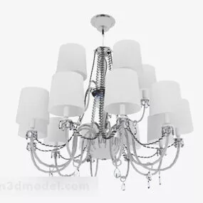 European Crystal Chandelier V2 3d model