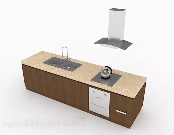 Simple Kitchen Lower Cabinet V1 3d model Simple Kitchen Lower Cabinet V1 3d model
