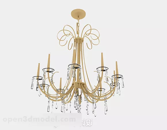 European Classical Chandelier V1 3d model European Classical Chandelier V1 3d model